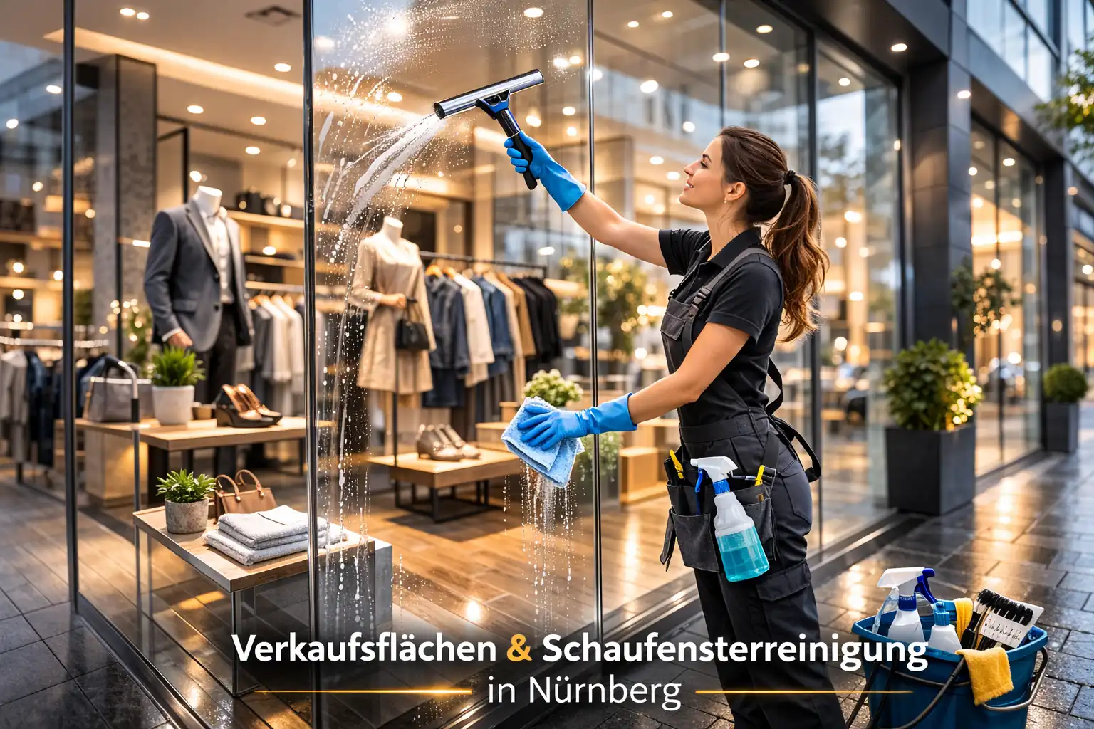 Verkaufsflächen- und Schaufensterreinigung in Nürnberg – streifenfreie Glasreinigung